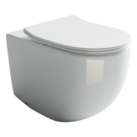 Напольный приставной унитаз Ceramicanova Metropol Rimless, Белый, CN4004