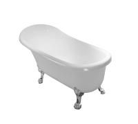 Акриловая ванна отдельностоящая Cerutti SPA VICO 154Х70 на львиных алюминиевых хромированных лапах