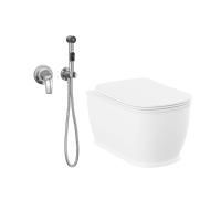 Комплект 2 в 1 Lavinia Boho Bell Pro Rimless 21090001, сиденье, гигиенический душ