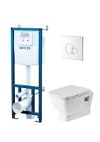 Подвесной унитаз Santek ПЭК Нео 1.WH50.1.572 с инсталляцией