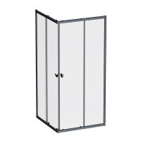 W87G-403-9090-BT Sunny Душевое ограждение AM.PM квадратное, раздвижн двери 90x90 черный,стекло прозрачное