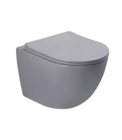 Унитаз подвесной, серый матовый (сиденье микролифт) SantiLine SL-5005MG