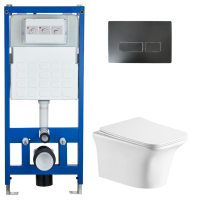 Комплект № 1: CR555 + CR02BK с Унитазом NIVOLET AriaPP подвесной безободковый Cerutti SPA CT9034