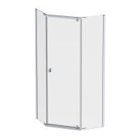 W87G-405-9090-MT Sunny Душевое ограждение AM.PM 5-угольное, распашн дверь 90x90 серебро,стекло прозрачное