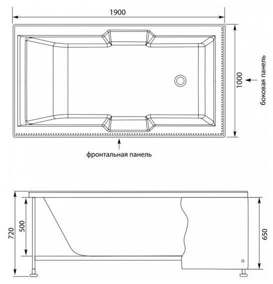 Панель боковая Aquanet Vega 100