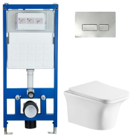 Комплект № 2: CR555 + CR02CH с Унитазом NIVOLET AriaPP подвесной безободковый Cerutti SPA CT9034