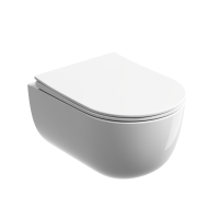Подвесной унитаз Ceramicanova Modena  Rimless, глубокий смыв, с крепежом для полностью скрытого монтажа,  ультратонким сидением и крышкой с функцией плавного закрытия, дюропласт CN6063