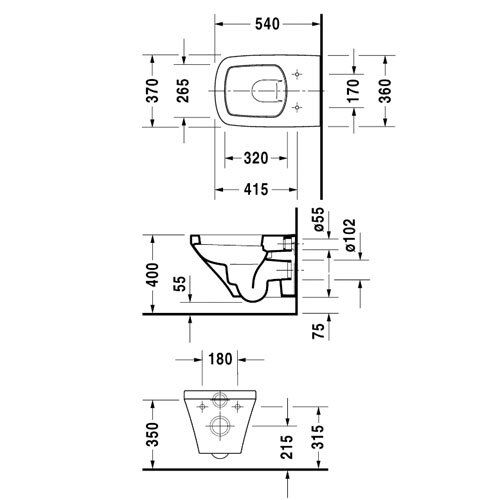 Унитаз подвесной Duravit DuraStyle 2536090000