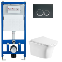 Комплект № 3: CR555 + CR05BK с Унитазом NIVOLET AriaPP подвесной безободковый Cerutti SPA CT9034