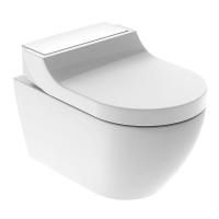 Унитаз-биде подвесной Geberit AquaClean Tuma Comfort 146.294.SI.1 безободковый панель белое стекло