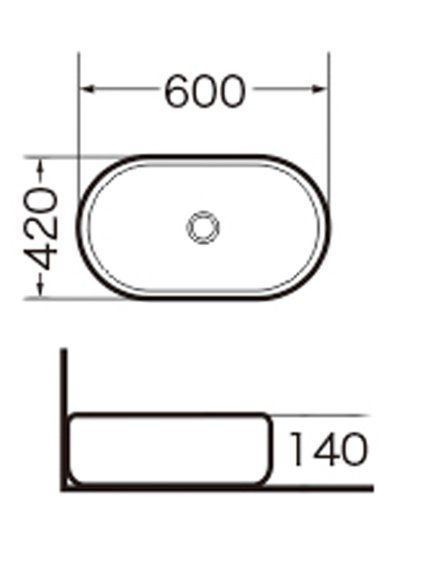Раковина Grossman GR-3015 600x420x140