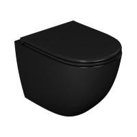 Унитаз подвесной безободковый D&K Matrix DT1396025, черный