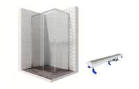 Душевой уголок Ambassador Queen 11011106L-ST3, прямоугольный, линейный трап, 120х80