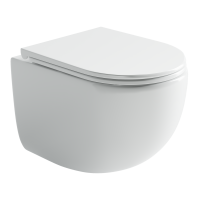 Подвесной унитаз Ceramicanova UP безободковый, смыв Торнадо, с крепежом для полностью скрытого монтажа, ультратонким сидением с функцией быстрого снятия и крышкой с функцией плавного закрытия, цвет белый CN4007