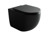 Напольный приставной унитаз Ceramicanova Metropol Rimless, Черный матовый, CN4004MB