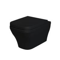Унитаз Ambassador Benefit 203T20201R (535х340х360) черный матовый, подвесной безободковый с толстой крышкой