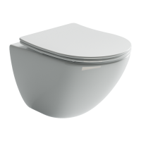 Подвесной унитаз Ceramicanova Mono Rimless, глубокий смыв, с крепежом для полностью скрытого монтажа,  ультратонким сидением и крышкой с функцией плавного закрытия, дюропласт CN1905