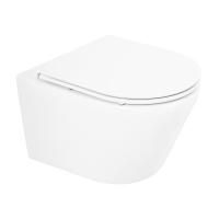 TRE Чаша унитаза подвесного c креплением и сиденьем дюропласт soft close BB8001CHR/SC