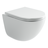 Подвесной унитаз Ceramicanova Vogue Торнадо безободковый, с ультратонким сиденьем с микролифтом и функцией быстрого снятия, с креплением скрытого монтажа, белый CN4008T