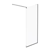 W84WI-90-F1-BTE Душевая перегородка AM.PM Func 90x200, стекло прозр. 8 мм + покрытие, профиль черный