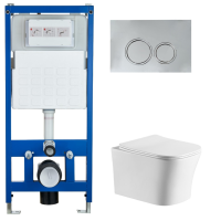 Комплект № 4: CR555 + CR05CH с Унитазом MARMOLADA Aria подвесной безободковый Cerutti SPA CT7778R05CH