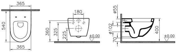 Унитаз подвесной VitrA Sento 4448B003-0075 без сиденья