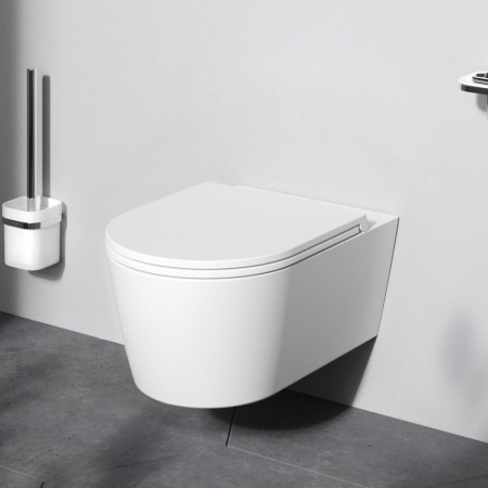 C8F1701MWSC Func Подвесной унитаз AM.PM 54 см FlashClean с сиденьем микролифт, бел мат