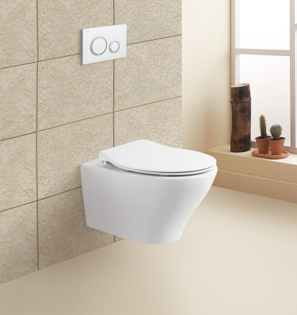 Унитаз подвесной безободковый BelBagno ACQUA BB340CHR/BB2020SC