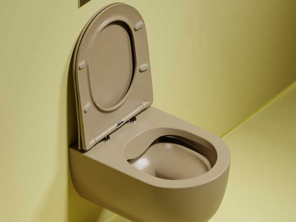 Унитаз Ceramicanova Modena CN6063MC, капучино матовый, безободковый подвесной