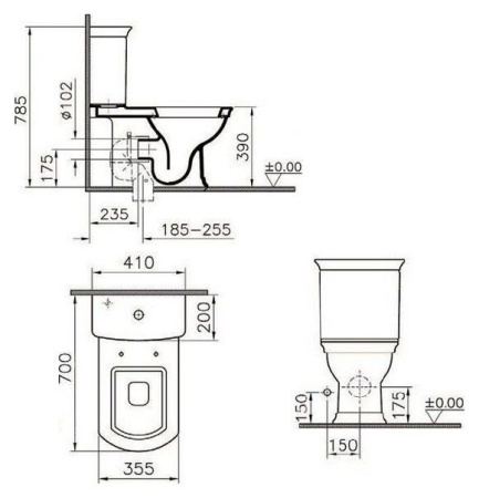 Унитаз-компакт VitrA Serenada 9722B003-7204