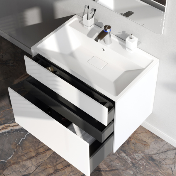 M50AFHX0803WM Inspire V2.0 База под раковину AM.PM, подвесная, 80 см, 3 ящика, push-to-open, белый матовый