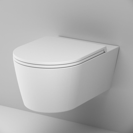 C8F1701MWSC Func Подвесной унитаз AM.PM 54 см FlashClean с сиденьем микролифт, бел мат