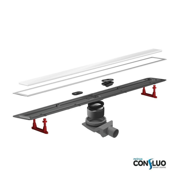 Душевой лоток Pestan Confluo Premium Line 650 White Glass, 13000283