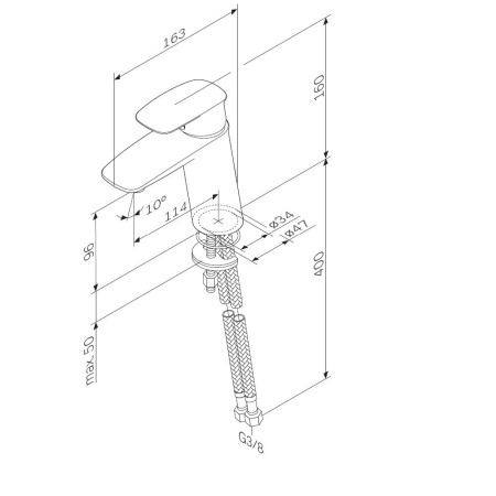 F71A02100 Spirit V2.1 Смеситель для умывальника AM.PM, хром