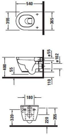 Унитаз подвесной Duravit Darling New 2545090000