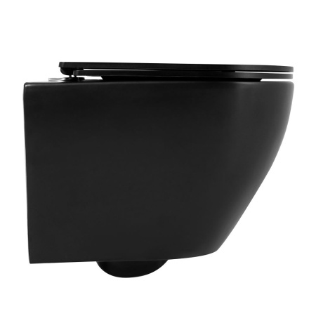 Унитаз подвесной безободковый BelBagno COLORATO, черный BB062CHR-MB/BB062SC-MB