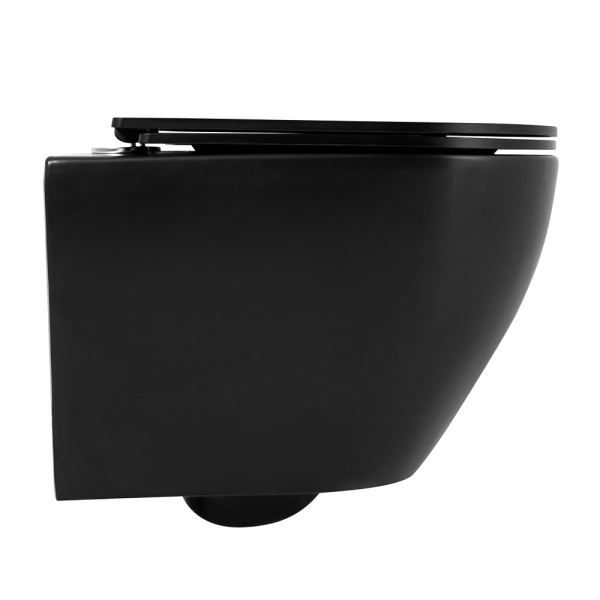 Унитаз подвесной безободковый BelBagno COLORATO, черный BB062CHR-MB/BB062SC-MB