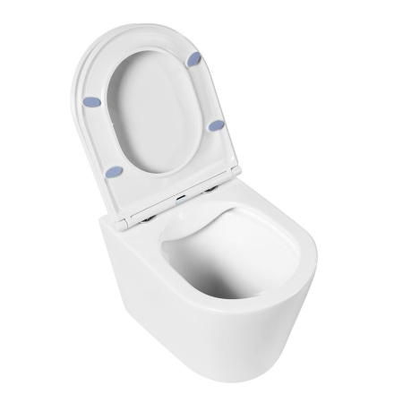 Унитаз подвесной безободковый BelBagno FLAY-R BB053CHR/BB870SC