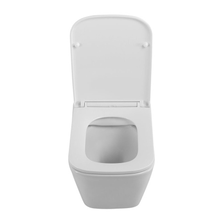 DUE Чаша унитаза подвесного c креплением и сиденьем дюропласт soft close BB3103CHR/SC