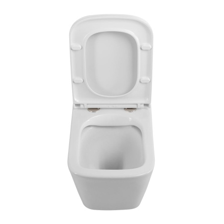 DUE Чаша унитаза подвесного c креплением и сиденьем дюропласт soft close BB3103CHR/SC