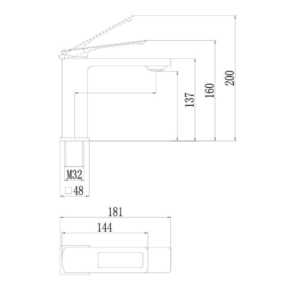 Смеситель для раковины Savol S-009001A, хром