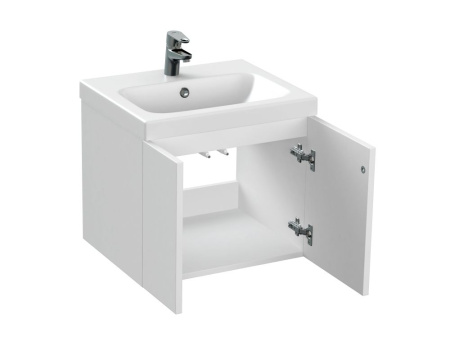 Тумба с умывальником подвесная Cersanit COLOUR 50 с COMO 50 белый, SP-SZ-COL-CM/COL/50 + S-UM-COL50/1-w