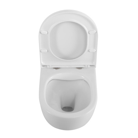 UNO Чаша унитаза подвесного c креплением и сиденьем дюропласт soft close BB3105CHR/SC