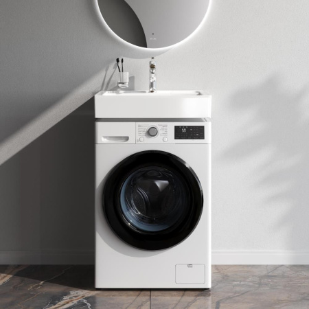 M85WCC0601WG050 X-Joy, Раковина над стиральной машиной AM.PM, керамическая, 60x50 см, белый глянец