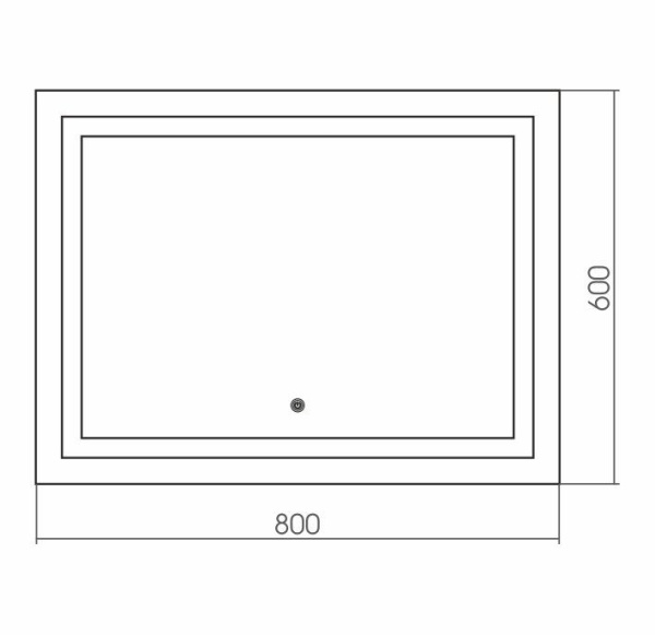Зеркало Grossman PRAGMA 480600 (800x600) с сенсорным выключателем