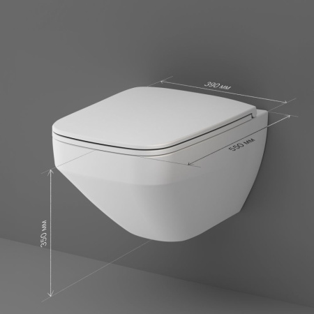 C50A1700MWSC Inspire V2.0 Подвесной унитаз AM.PM FlashClean с сиденьем микролифт, бел мат