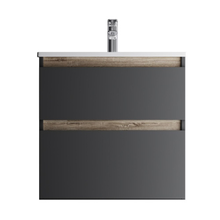 M85AFHX0652BM X-Joy База под раковину AM.PM, подвесная, 65 см, 2 ящика, черный матовый