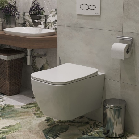 Подвесной унитаз RoxenBath Cube Bidet 530135-01X Rimless Soft Close с функцией биде