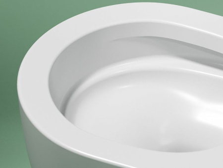 Подвесной унитаз Ceramicanova Modena  Rimless (цвет Белый Матовый) , глубокий смыв, с крепежом для полностью скрытого монтажа,  ультратонким сидением и крышкой с функцией плавного закрытия, дюропласт CN6063MW