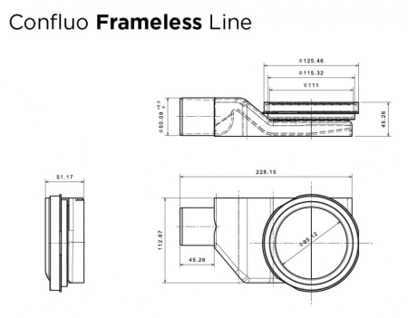 Душевой поддон под плитку Confluo Board UNI 900 со встроенный лотком Frameless Line 550, Pestan 40007821SS